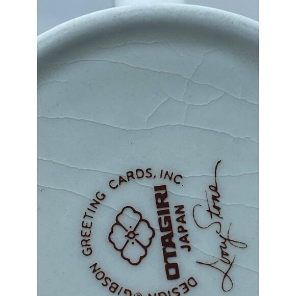 Vtg Otagiri Japan Mushrooms Cottagecore Rabbit Tree Trunk Mug Cup Ivory Stone - Picture 7 of 8